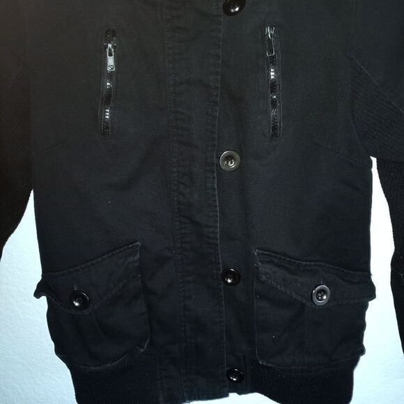 CELEGOSSIP BLACK BOMBER ZIPPER JACKET SZ. 11 - Picture 3 of 8